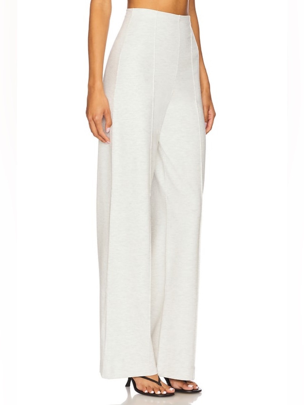 Ripley Rader Ponte Knit Straight Wide Leg Pant in Heather Grey Size S